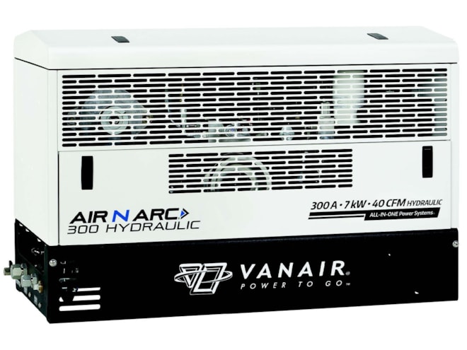 Vanair Air N Arc 300 Hydraulic Rotary Screw Air Compressor with Generator/Welder