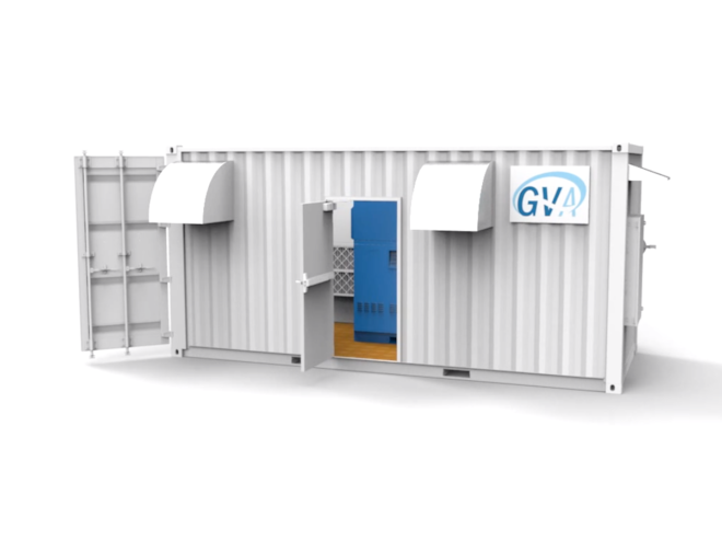 40 HP Rotary Screw Compressor with Dryer and Filtration System in 20ft ...