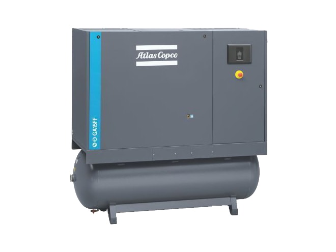 Atlas Copco GA22-125 AFF, 30 HP Rotary Screw Air Compressor with 132 Gal Tank