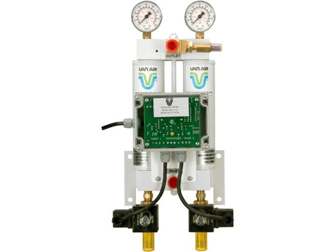 Van Air Systems MHL-16, 16 SCFM Heatless Desiccant Air Dryer