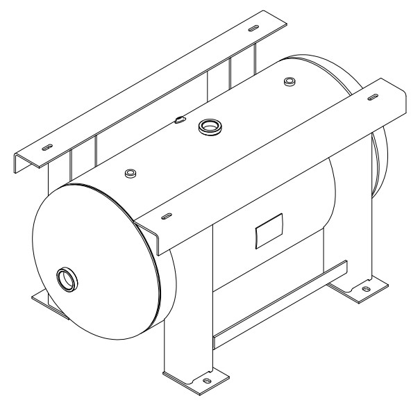 Morganton 60 Gal, 200 PSI, 20x48 Horizontal Tank w/ Grasshopper Legs